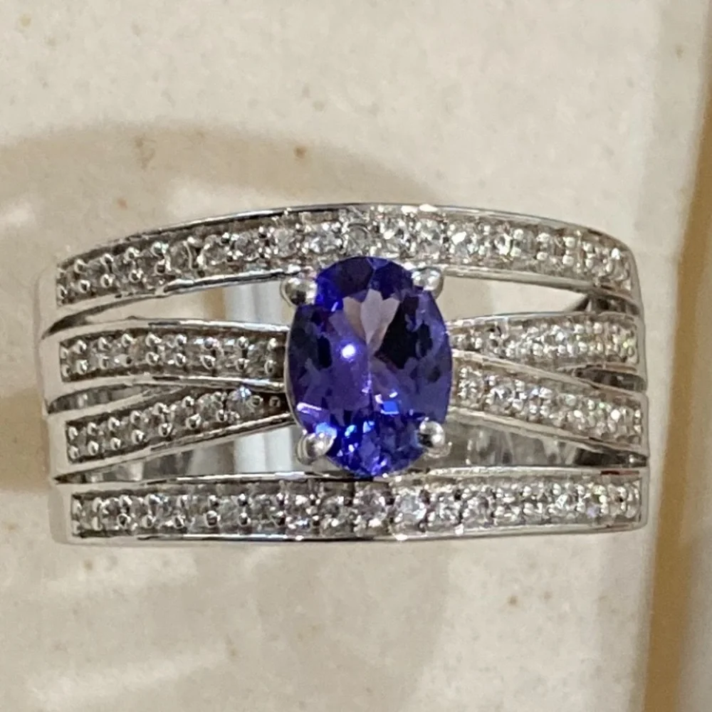Tanzanite in Sterling - Picture 1 of 14